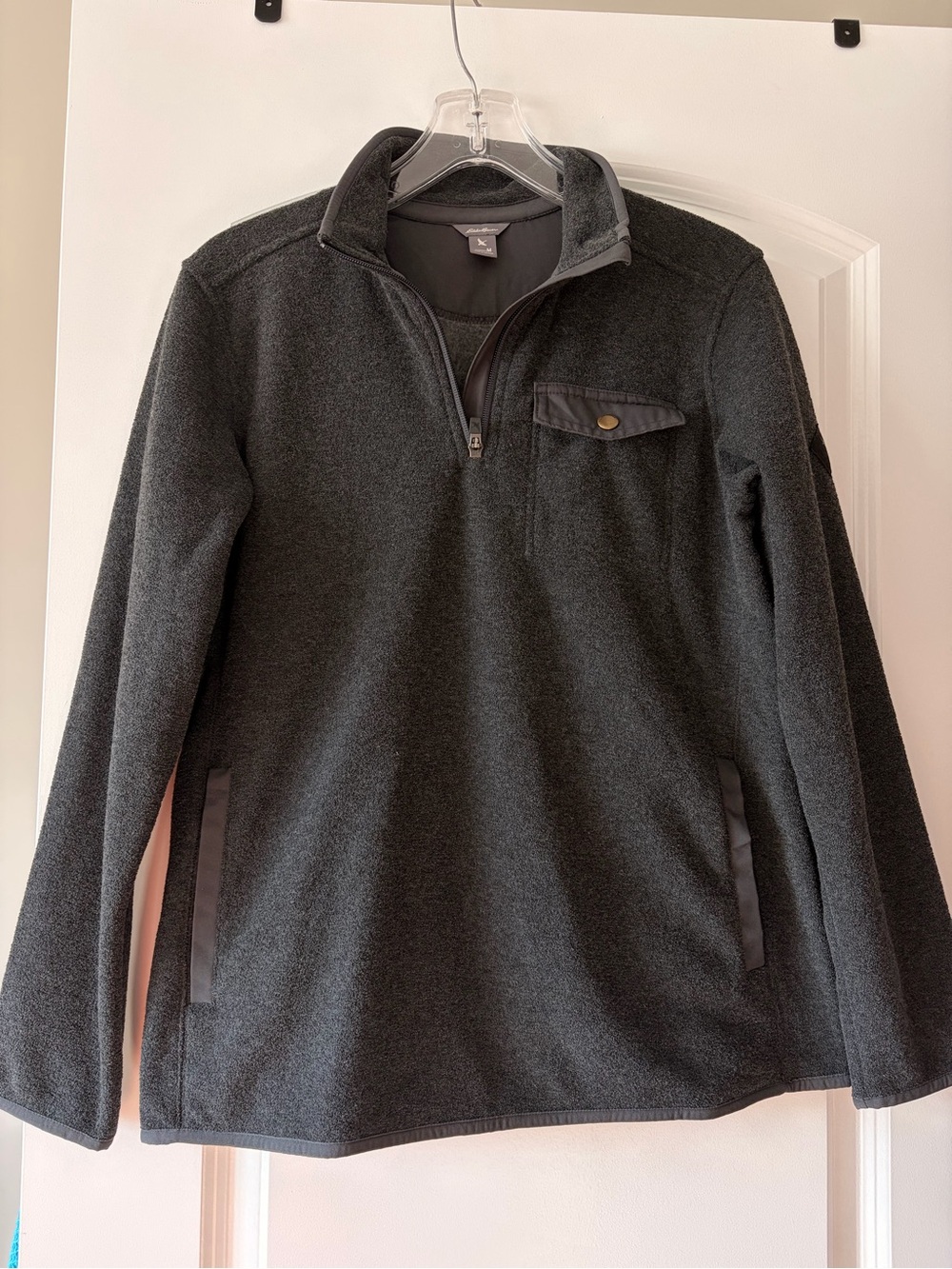 Eddie Bauer Charcoal Half-Zip Fleece Pullover